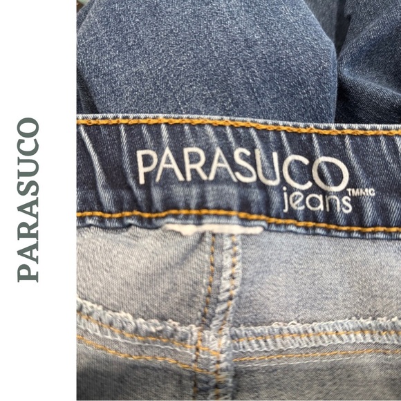 🛍️3/$40 Parasuco Mid-Rise Pull-On Skinny Jeans in Classic Blue Elastic Waist 29 - Picture 6 of 6